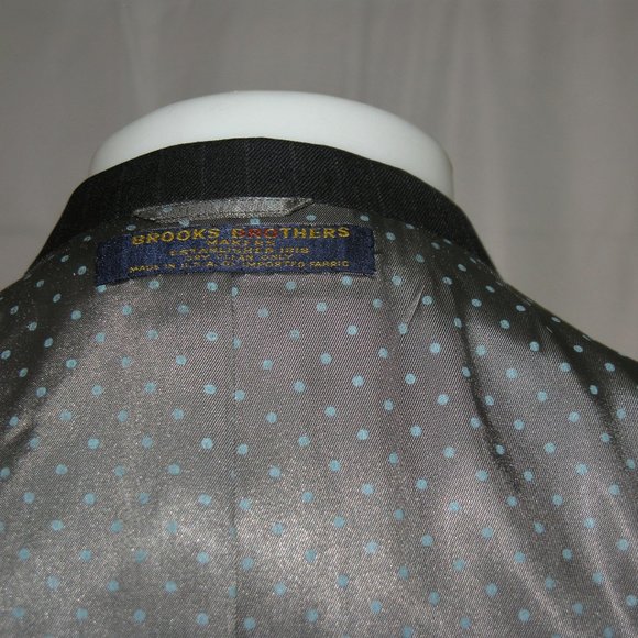 Brooks Brothers Own Make Custom Charcoal Stripe Two Button Suit 42L - Picture 13 of 15